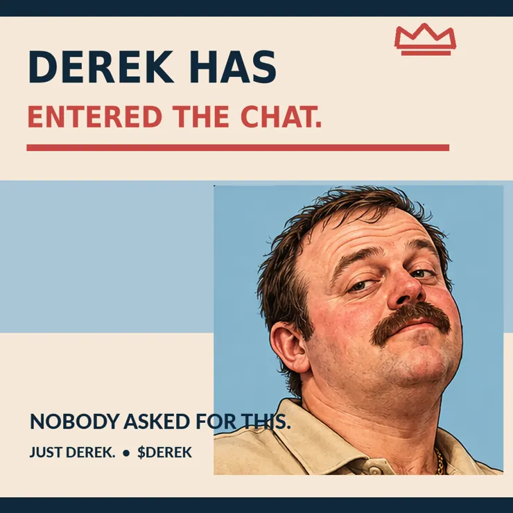 Derek meme launch graphic